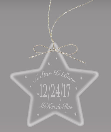 Crystal Faceted Ornament- Star 3 inch [CORN1404]