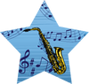 Music- Saxophone Star Insert [ST-1107]