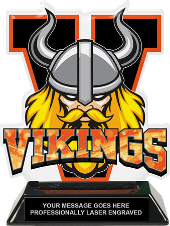 Vikings Mascot Colorix-T Acrylic Trophy [TACR6-MSCT-VKG-Q]