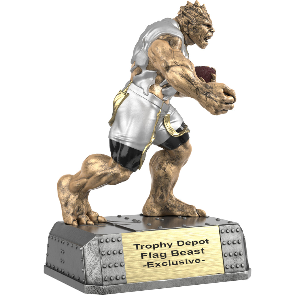 Flag Football Beast Sculpture Trophy - 9.25 inch [BST9-FLGFB]