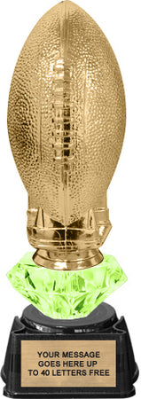 Diamond Riser Football on Tee Trophy - 8.5" [TDRRGLFBT]