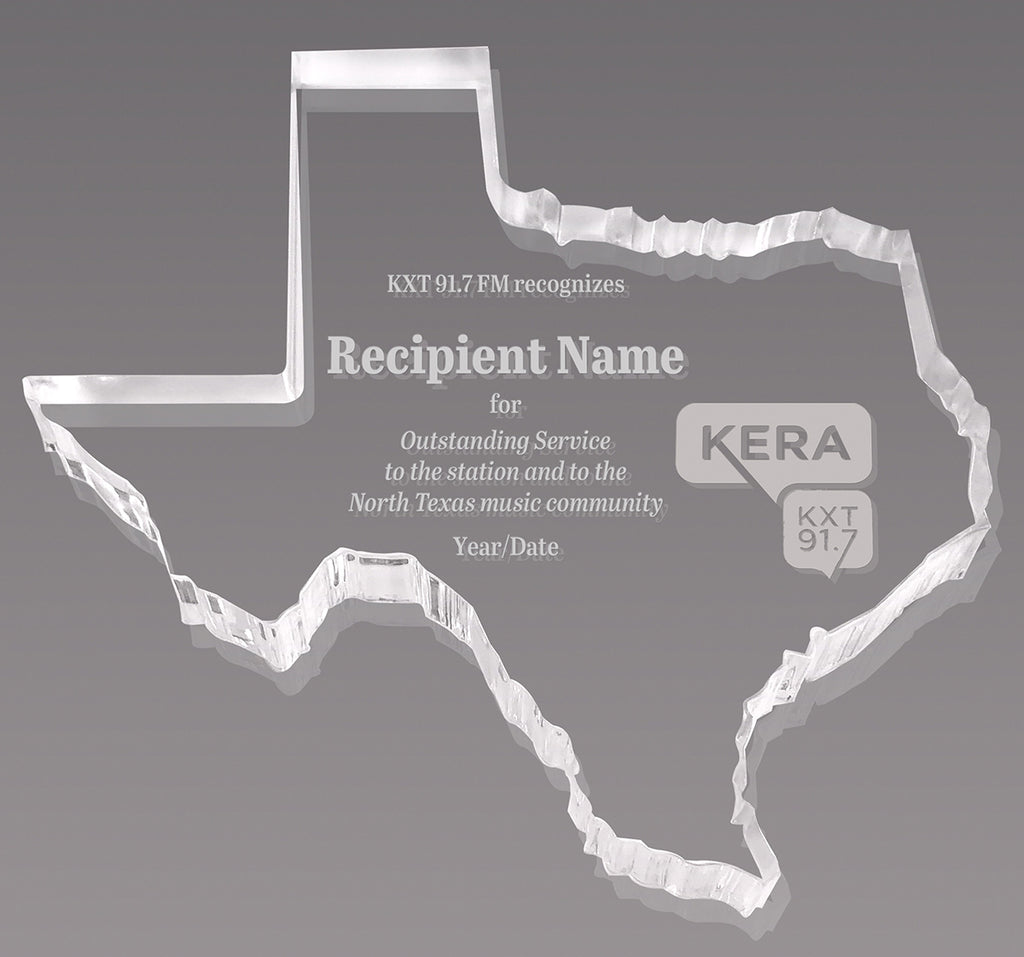 Texas Paperweight Acrylic Award - 4.25 inch [ASTT-TX-Q]