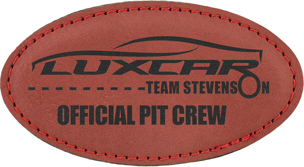 Leatherette Oval Badge - Rose [BJ100-7]