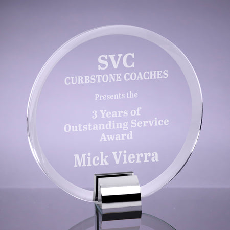 Crystal Circle with Chrome Stand - 7.75 inch [CM88-775]