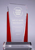 Bethesda Optical Crystal Award - Red 8.5 inch [CPBETH8-RED]