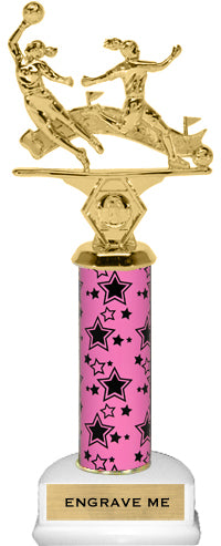 Soccer Female Stadium Double Action Trophies