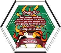 Full Color Hexagon Soccer Plaque [PHXSC10FC]
