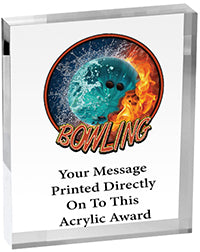 Bowling Vibrix Acrylic Awards [3/4 inch thick]