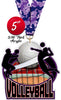 Volleyball Colorix-M Acrylic Medal [MACR5-VB-Q]