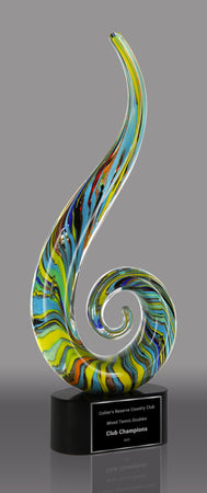 Dragon Tail Art Glass Award 15.5" AGJS23