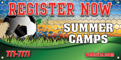 Vinyl Soccer Banners- Sunset