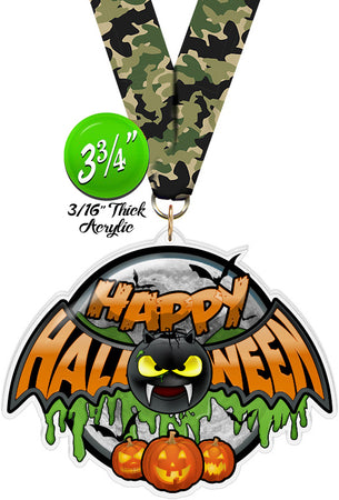 Halloween Bat Colorix-M Acrylic Medal [MACR375-HLWN-BATP-Q]