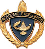 Academic Excellence 3D Enameled Scholastic Pin [PCM-WRT-ACEX]