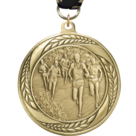 2.25" Cross Country Laurel Wreath Medal [MM2S-27]