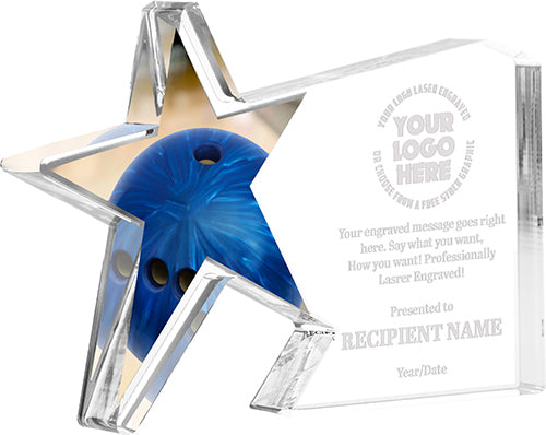 Bowling Galaxy Star Acrylic Award- 5.5x7.75 inch [ATDSTR-BW-5-Q]