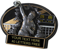 Volleyball Female Burst Thru Ovals [BT7-VBF]