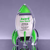 Green Full Color Rocket Acrylic Award - 5 inch [AFCRKT-GRN-5-Q]