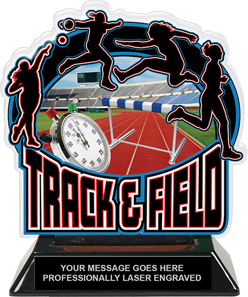 Track & Field Female Colorix-T Acrylic Trophy [TACR6-TKFLD-F-Q]