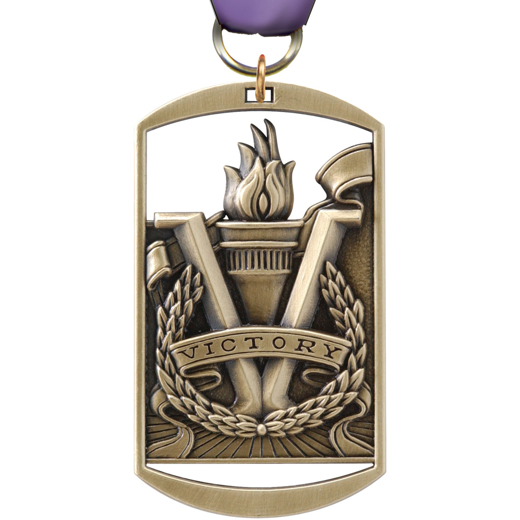 2.75" Victory Dog Tag Medal [M275DT-VY]
