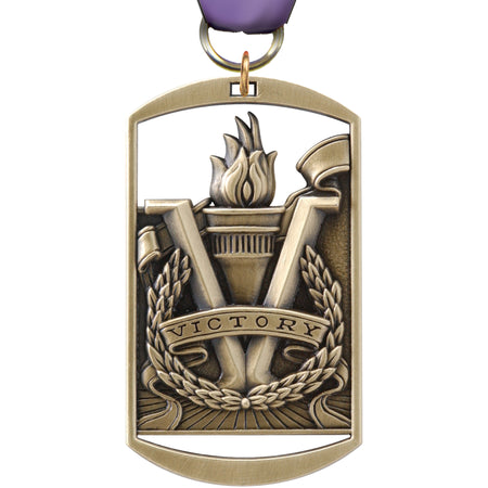 2.75" Victory Dog Tag Medal [M275DT-VY]