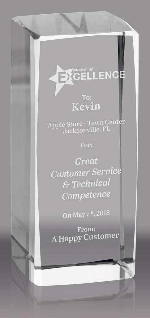 Optical Crystal Block Award - 4.5 inch [CCLBK-4]