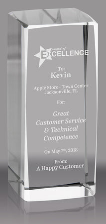 Optical Crystal Block Award - 4.5 inch [CCLBK-4]