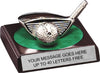 Golf Driver & Ball Silver Plated Award [GLSP39]