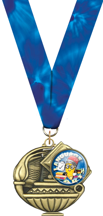 2" Language Arts Insert Academic Medal [MAP2-i-ELA]