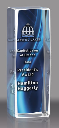 Full Color Optical Crystal Block Award - 6 inch [CCLBK-6-FC]