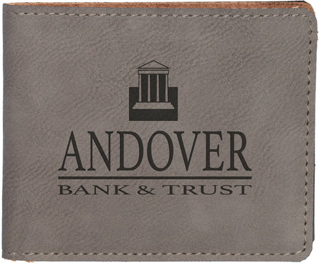 Gray Leatherette Bifold Wallet [LWJ-373]