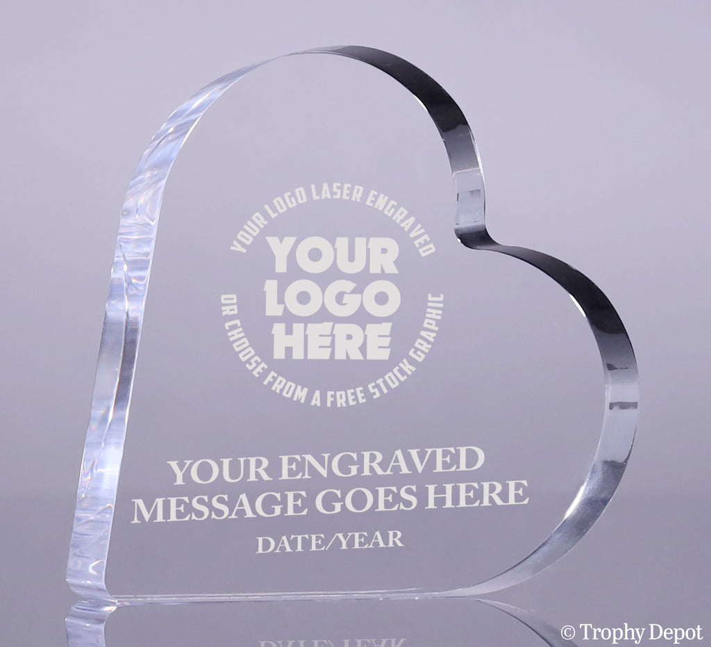 Acrylic Heart Award- 5.5 inch [A75HRT-5-Q]