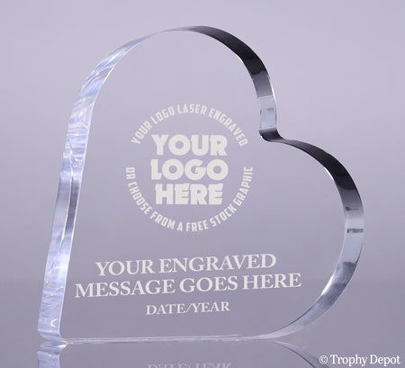 Acrylic Heart Award- 5.5 inch [A75HRT-5-Q]