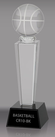 Crystal Basketball Award - 10 inch [CR10-BK-X]