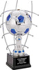 Metal Soccer Ball with Blue AccentsTrophy [CSCN80]