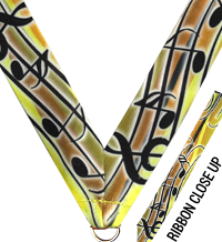 7/8 x 30 in. Music Sublimated Neck Ribbon [NKRB-4056]