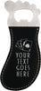 Foot-Shaped Leatherette Bottle Opener- Black [BTP568J]