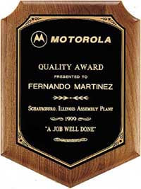 American Walnut Shield Plaque 11"x15" [TD1649]