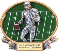 Football 3D Full Color Oval Resin Trophy [R3DOM8-FB]