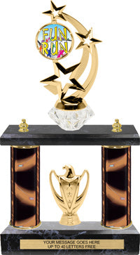 Two-Post Diamond Riser Spinning Color Insert Trophy [TDR2P14-P63]
