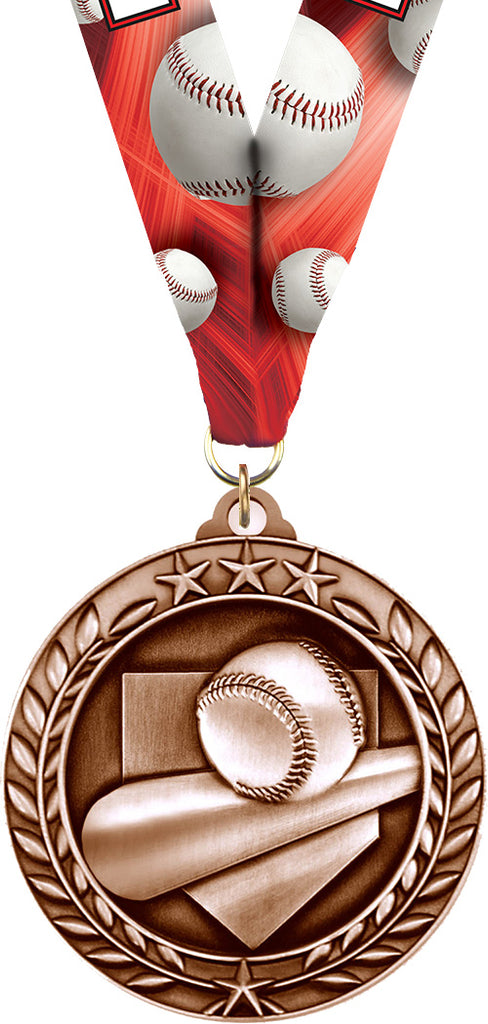 Baseball Dimensional Medal- Bronze [MSW2-BS-B]