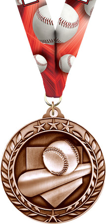 Baseball Dimensional Medal- Bronze [MSW2-BS-B]