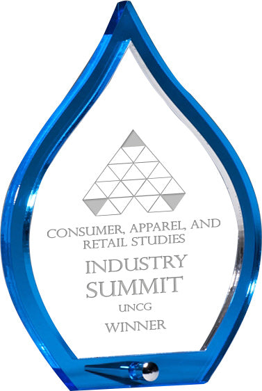 Flame Acrylic with Chrome Stand [ATFLM38-7]