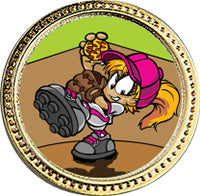 Softball Round Insert Pin [P78RI-SB3]