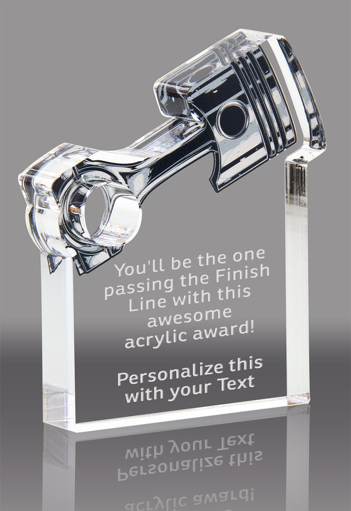 1 inch Thick Piston Acrylic Award - 7x6.5 inch [A1PSTN7-Q]