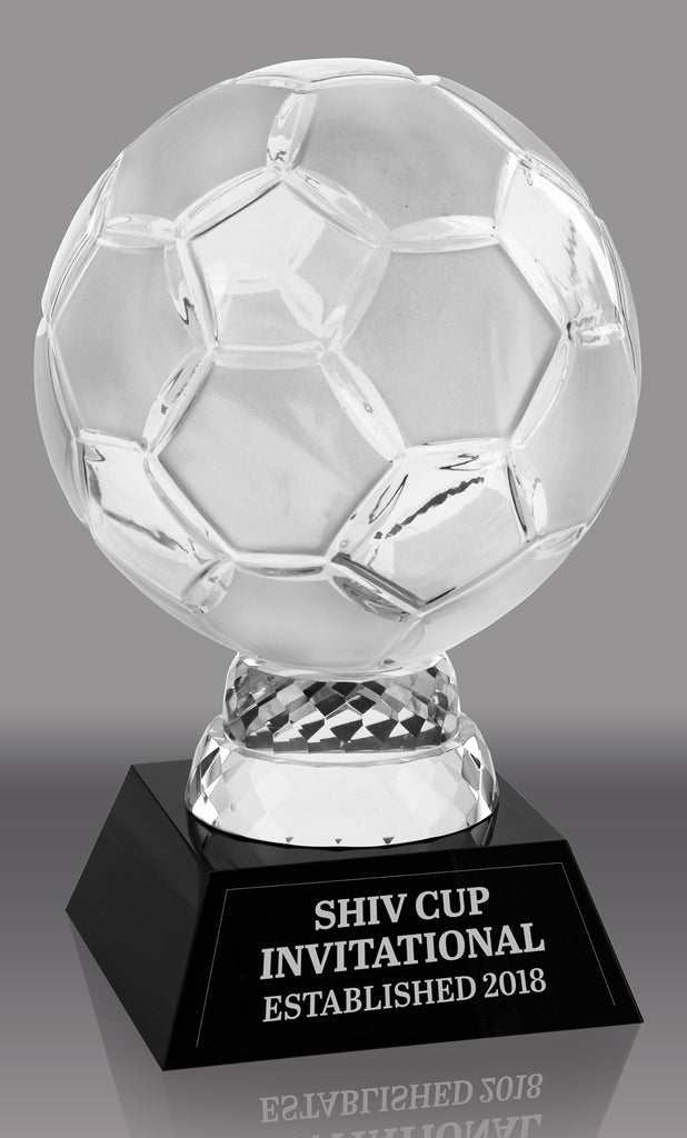 Crystal Soccer Balls on Crystal Base- 12 inch [CMSC284]