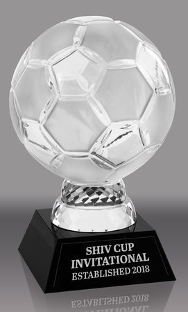 Crystal Soccer Balls on Crystal Base- 12 inch [CMSC284]