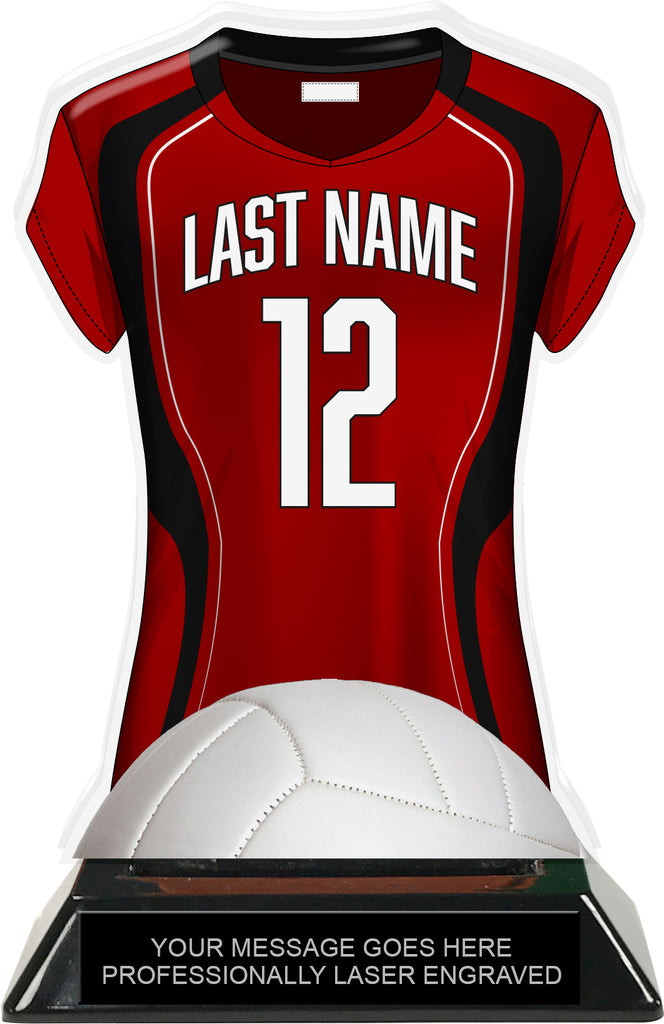 Volleyball Jersey Colorix-T Acrylic Trophy- Red [TACR7-JSY-VB-RED-Q]
