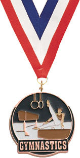 Gymnastics Enameled Medal - Male [M2EP-GM-B]