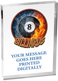 Billiards Vibrix Acrylic Award [A57BV-BL]