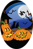 Halloween- Two Pumpkins Oval Insert [OV-2027]